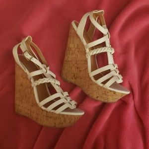 White Wedged Sandals